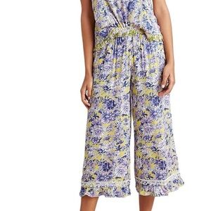 Anthropologie Purple Floral Easy Slumber Lounge Sleep Pants Size Small
